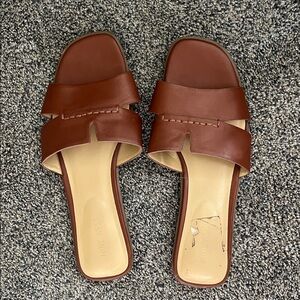 Nine West Women’s Brown Slide Sandals